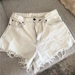 BDG White denim short